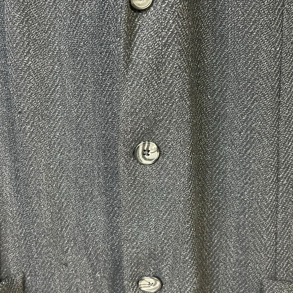 Joseph‎ Abboud for Mark Shale Jacket 44R Gray Herringbone Blazer Notched Lapel